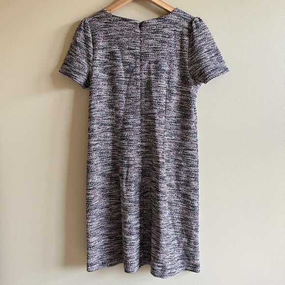 NEW Loft Ann Taylor Tweed Short Sleeve Fit Flare Dress- Multicolor Womens Size 8 - Picture 6 of 7